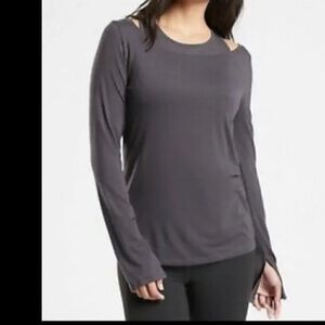 Athleta Essence Groove Long Sleeve Layerd Top Size XS
